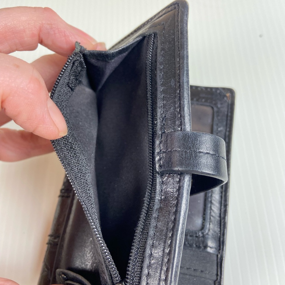 Fossil Black Genuine Leather Patchwork Studded Bi… - image 10